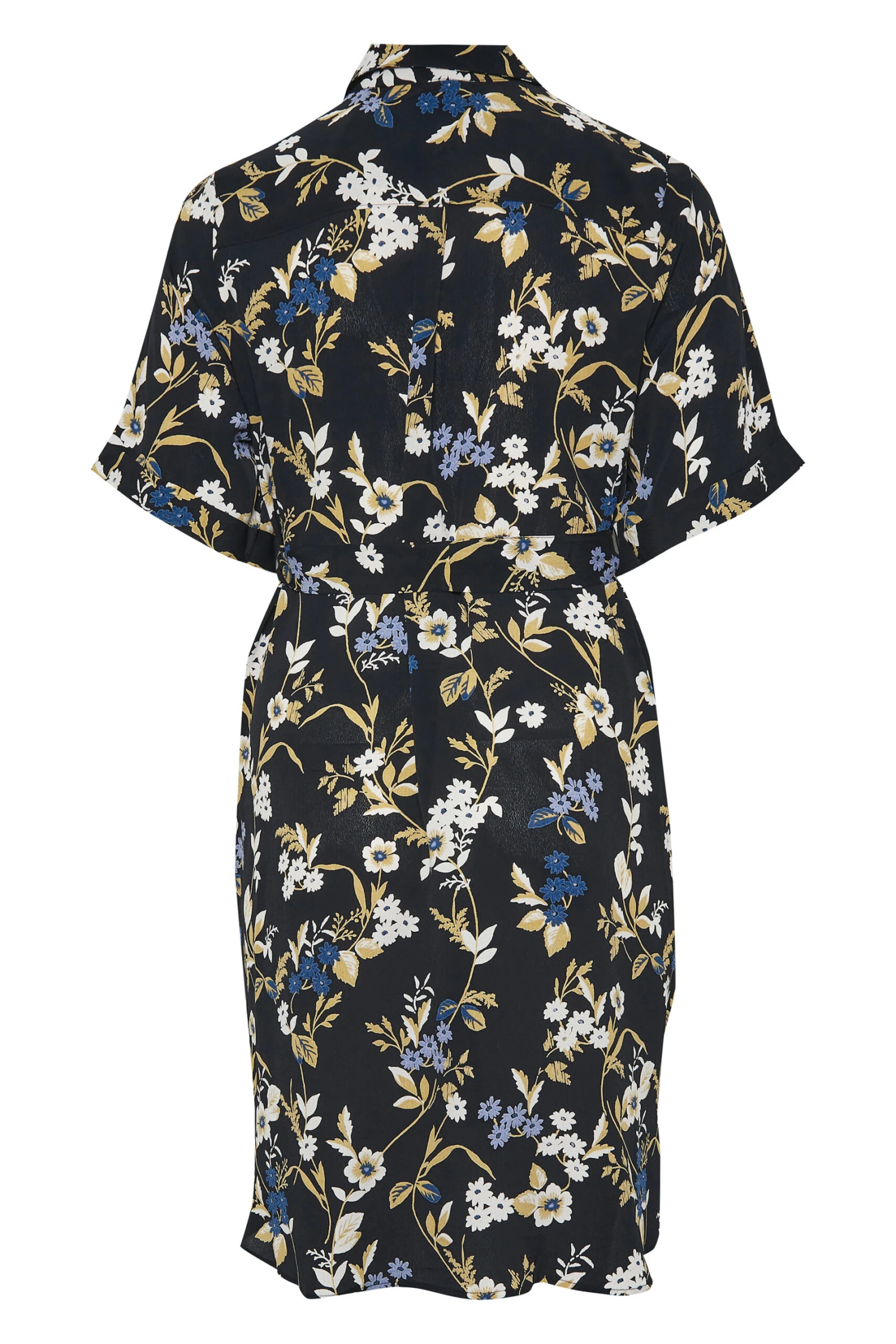 YOURS Curve Black Floral Shirt Dress 6 YOURS Curve Black Floral Shirt Dress - Image 6