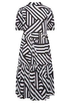 YOURS Curve Black Stripe Button Through Dress -JOICY Clothing Shop 74b296d1 fe4c 4c 137551 Y