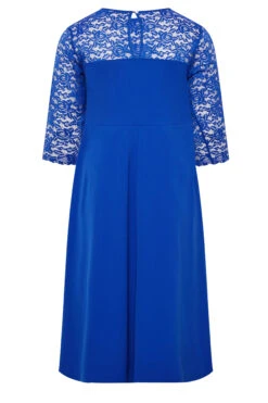 YOURS LONDON Curve Royal Blue Lace Sweetheart Midi Dress -JOICY Clothing Shop 76164e70 4230 4a 162214 Y