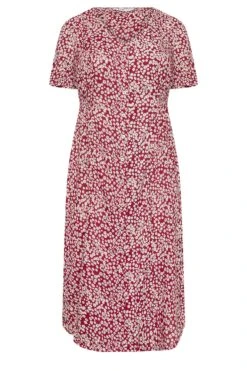 YOURS Curve Red Ditsy Print Tea Dress -JOICY Clothing Shop 792307c5 35cd 4d 137443 X