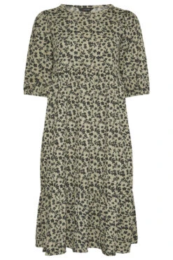 YOURS Curve Khaki Green Floral Print Tiered Midi Dress -JOICY Clothing Shop 7abfcdb4 6135 4a 300194 F