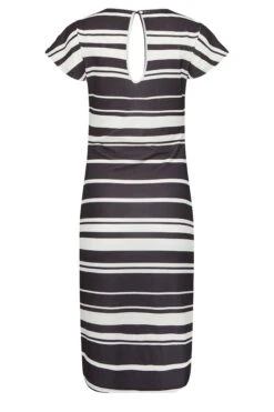 YOURS PETITE Curve Black & White Stripe Knot Midi Dress -JOICY Clothing Shop 7b260364 4e3c 48 174578 Y