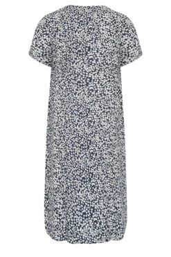YOURS Curve Navy Blue Ditsy Print Tea Dress -JOICY Clothing Shop 7d08f476 8f34 4b 137442 Y