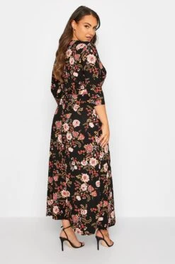 YOURS Curve Black Floral Print Wrap Dress -JOICY Clothing Shop 7ed4dff8 3a11 4e 301402 C