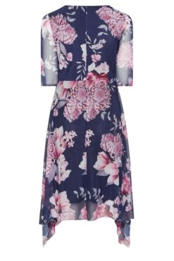 YOURS LONDON Curve Blue Floral Mesh Wrap Dress 11 YOURS LONDON Curve Blue Floral Mesh Wrap Dress -JOICY Clothing Shop 80336d79 9a9e 4c 162118 Y