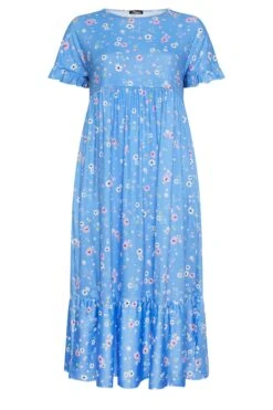 LIMITED COLLECTION Curve Blue Ditsy Print Frill Sleeve Maxi Dress 10 LIMITED COLLECTION Curve Blue Ditsy Print Frill Sleeve Maxi Dress -JOICY Clothing Shop 80cc928e 0c85 4b 215604 X