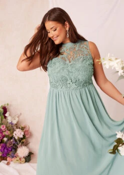 YOURS LONDON Curve Ice Blue Lace Front Chiffon Maxi Dress -JOICY Clothing Shop 80ed649c 9900 4a 161506 L