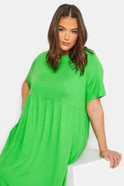 LIMITED COLLECTION Curve Bright Green Pocket Maxi Dress -JOICY Clothing Shop 8111ae1d e08a 44 215718 D