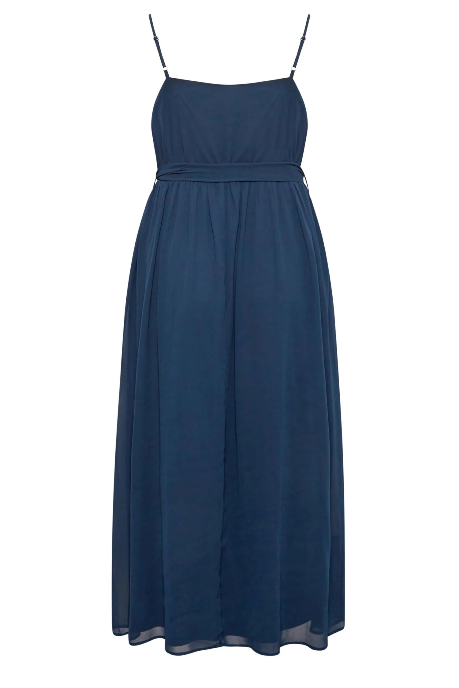 YOURS LONDON Curve Navy Blue Ruffle Wrap Dress 6 YOURS LONDON Curve Navy Blue Ruffle Wrap Dress - Image 6
