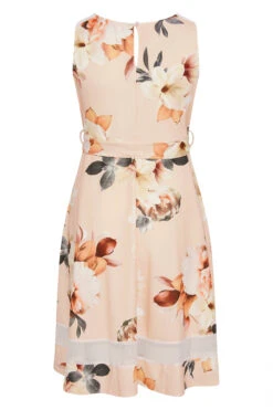 YOURS LONDON Curve Pink Floral Mesh Panel Skater Dress -JOICY Clothing Shop 8293eba4 136a 40 161453 Y