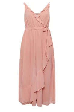 YOURS LONDON Curve Pink Ruffle Wrap Dress 10 YOURS LONDON Curve Pink Ruffle Wrap Dress -JOICY Clothing Shop 82d680d4 d94d 4d 161887 X