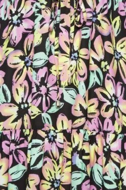 YOURS Curve Black Neon Floral Tiered Midi Dress -JOICY Clothing Shop 8510b377 4f0b 44 137334 Z