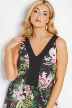 YOURS LONDON Curve Black Tropical Print Maxi Dress -JOICY Clothing Shop 86f237ee 3a47 49 162186 D