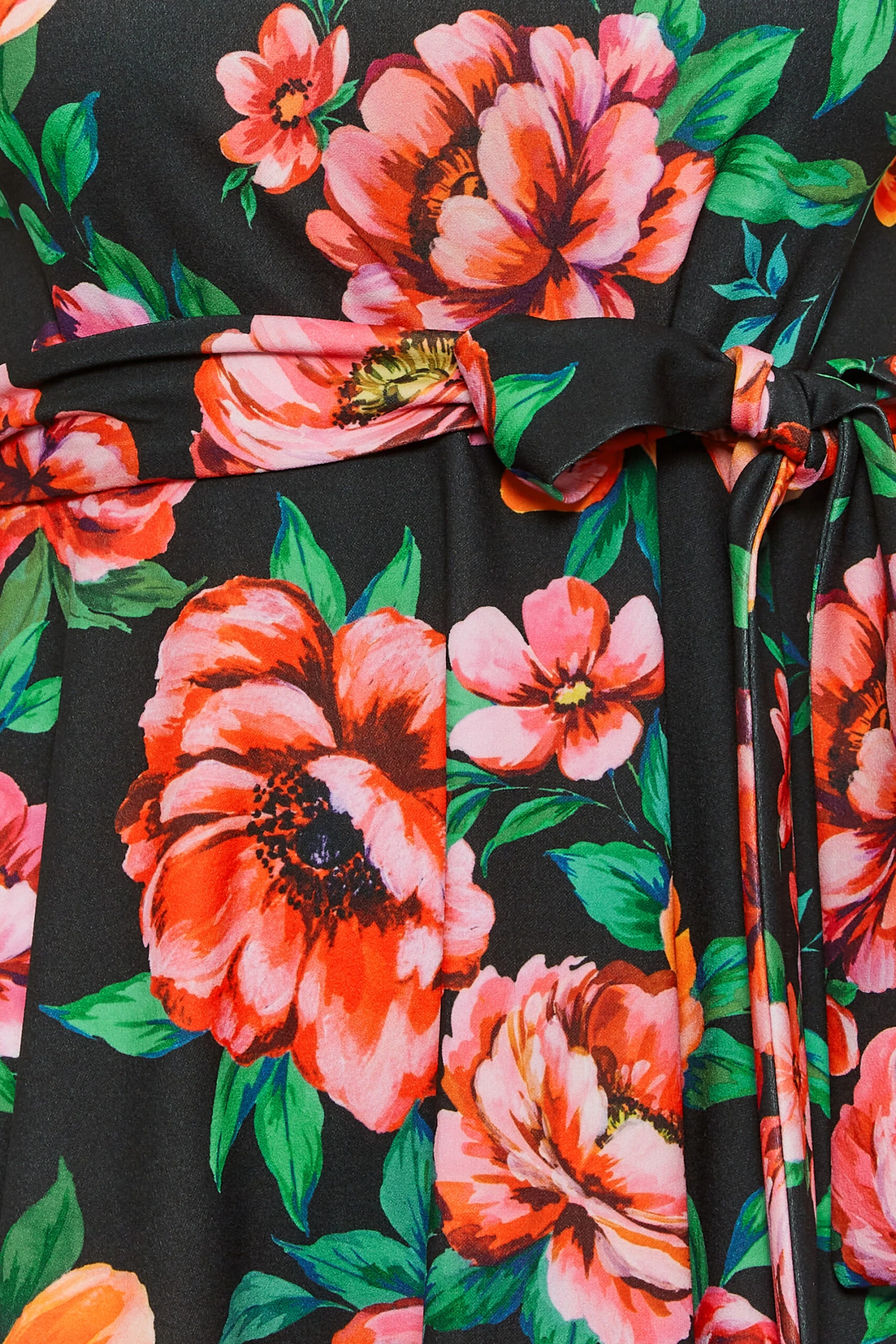 YOURS LONDON Curve Black & Red Floral Skater Dress 4 YOURS LONDON Curve Black & Red Floral Skater Dress - Image 4