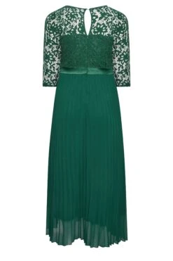 YOURS LONDON Curve Forest Green Lace Pleated Maxi Dress -JOICY Clothing Shop 8d6ffad1 c5c1 40 161902 Y