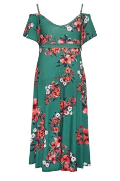 YOURS LONDON Curve Green Floral Cold Shoulder Wrap Dress 11 YOURS LONDON Curve Green Floral Cold Shoulder Wrap Dress -JOICY Clothing Shop 8d8e085d 024f 40 162179 Y