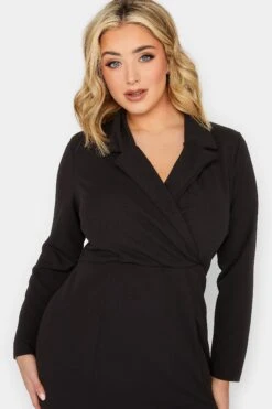 YOURS PETITE Curve Black Scuba Blazer Dress -JOICY Clothing Shop 8ed4dc09 3f39 44 174447 D