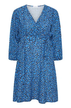 YOURS LONDON Curve Blue Leopard Print Wrap Dress -JOICY Clothing Shop 904500d1 0b23 49 161731 X