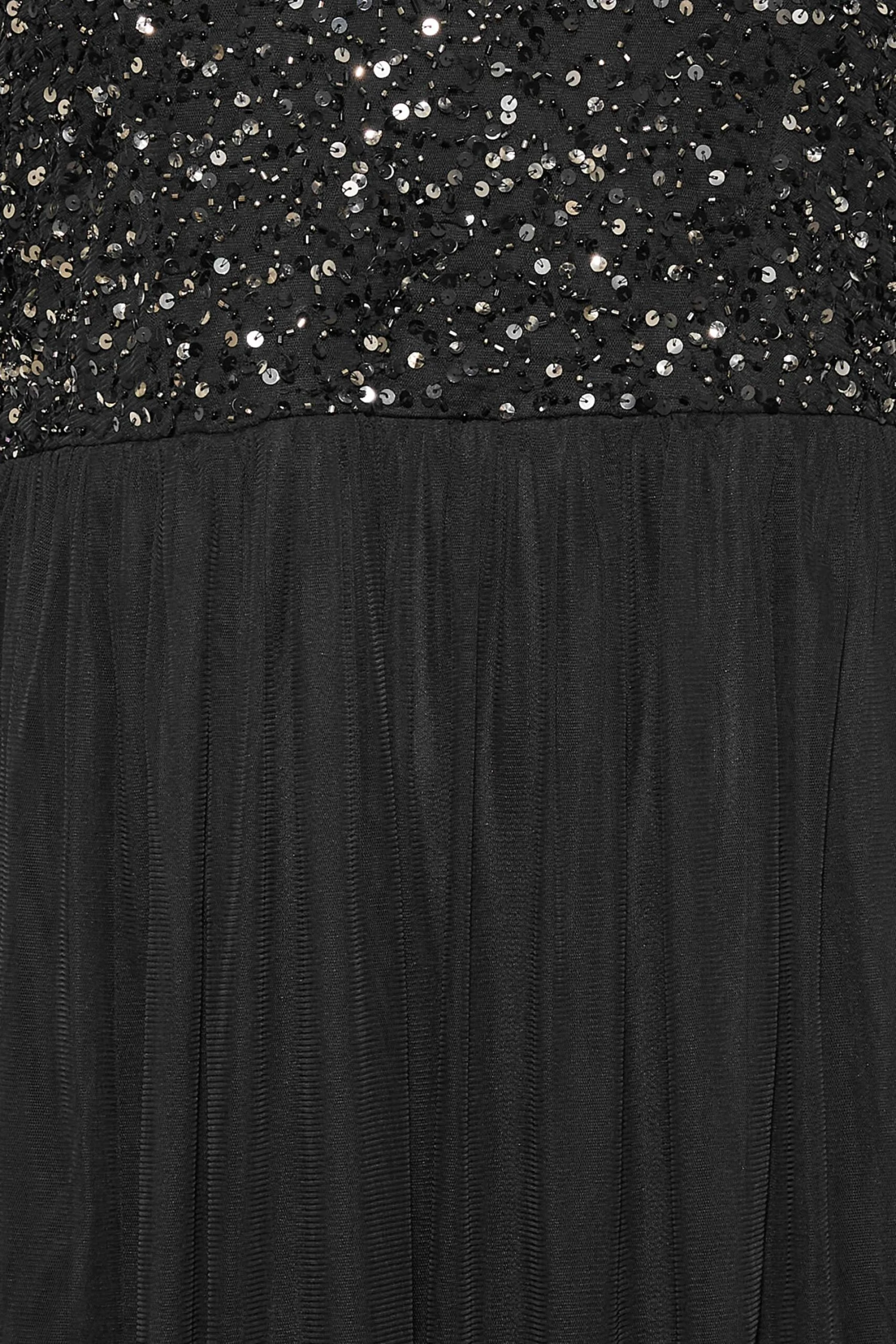 LUXE Curve Black Angel Sequin Sleeve Maxi Dress 4 LUXE Curve Black Angel Sequin Sleeve Maxi Dress - Image 4