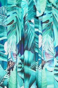 YOURS Curve Blue Leaf Print Wrap Neck Dress 9 YOURS Curve Blue Leaf Print Wrap Neck Dress -JOICY Clothing Shop 96aa5f99 ab79 43 302294 z