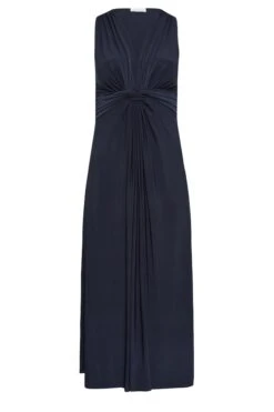YOURS LONDON Curve Navy Blue Knot Front Maxi Dress -JOICY Clothing Shop 9932bf62 fd60 42 162140 X