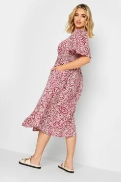 YOURS Curve Red Ditsy Print Tea Dress -JOICY Clothing Shop 99f09521 0d03 44 137443 C