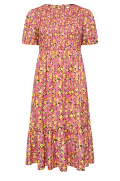 LIMITED COLLECTION Curve Pink Ditsy Print Midaxi Dress -JOICY Clothing Shop 9a861f0a 0aa7 4a 215540 X