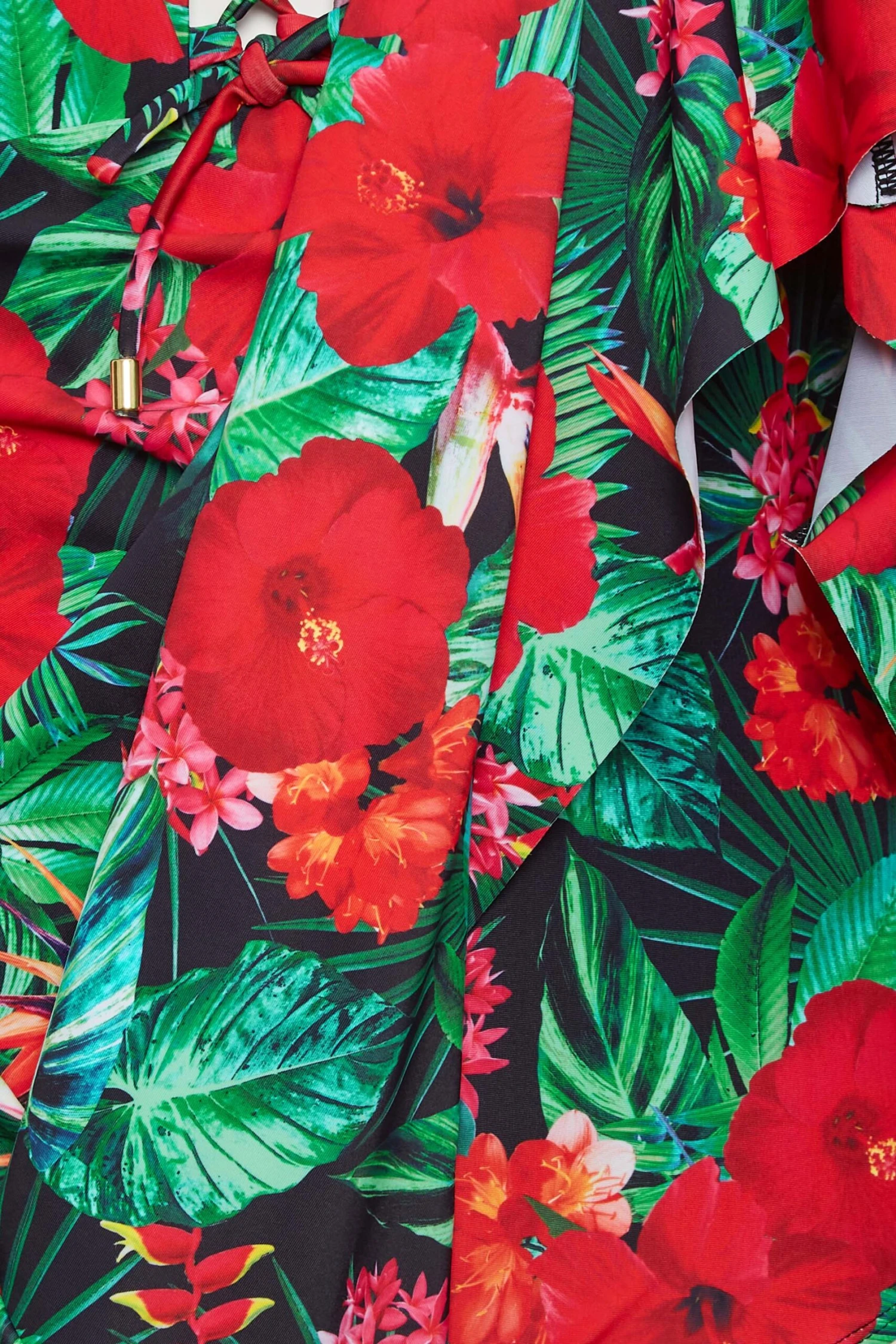 YOURS Curve Green Tropical Floral Print Swim Dress 5 YOURS Curve Green Tropical Floral Print Swim Dress - Image 5