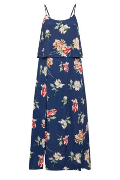 YOURS LONDON Curve Navy Blue Floral Overlay Maxi Dress -JOICY Clothing Shop a012cc5b 0060 4a 161945 X