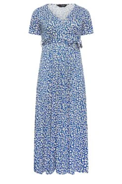 YOURS Curve Blue Ditsy Floral Wrap Dress -JOICY Clothing Shop a03df11f 3555 4f 301995 X