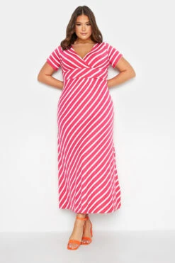 YOURS Curve Pink Stripe Swing Maxi Dress 8 YOURS Curve Pink Stripe Swing Maxi Dress -JOICY Clothing Shop a1c609a1 5859 4f 301018 B