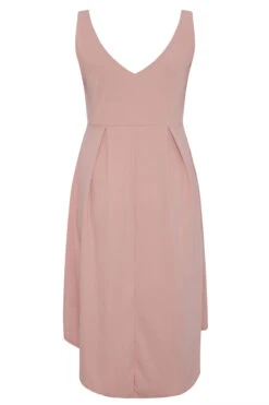 YOURS LONDON Curve Pink High Low Pleated Midi Dress 9 YOURS LONDON Curve Pink High Low Pleated Midi Dress -JOICY Clothing Shop a437eade 03ca 40 161364 BK