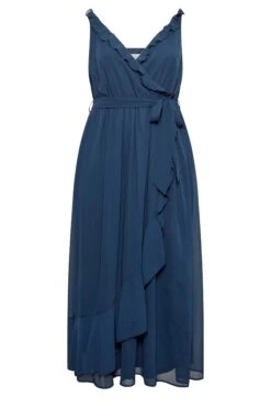 YOURS LONDON Curve Navy Blue Ruffle Wrap Dress 10 YOURS LONDON Curve Navy Blue Ruffle Wrap Dress -JOICY Clothing Shop a4a62b56 729e 44 161886 X