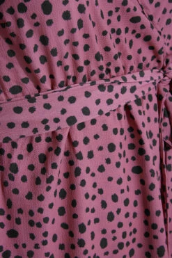 YOURS LONDON Curve Pink Dalmatian Print Midi Wrap Dress -JOICY Clothing Shop a6c86151 04e2 45 161230 S
