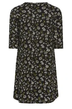 YOURS Curve Black Daisy Print Drape Pocket Mini Dress -JOICY Clothing Shop a6d46bf3 2a26 45 301908 Y