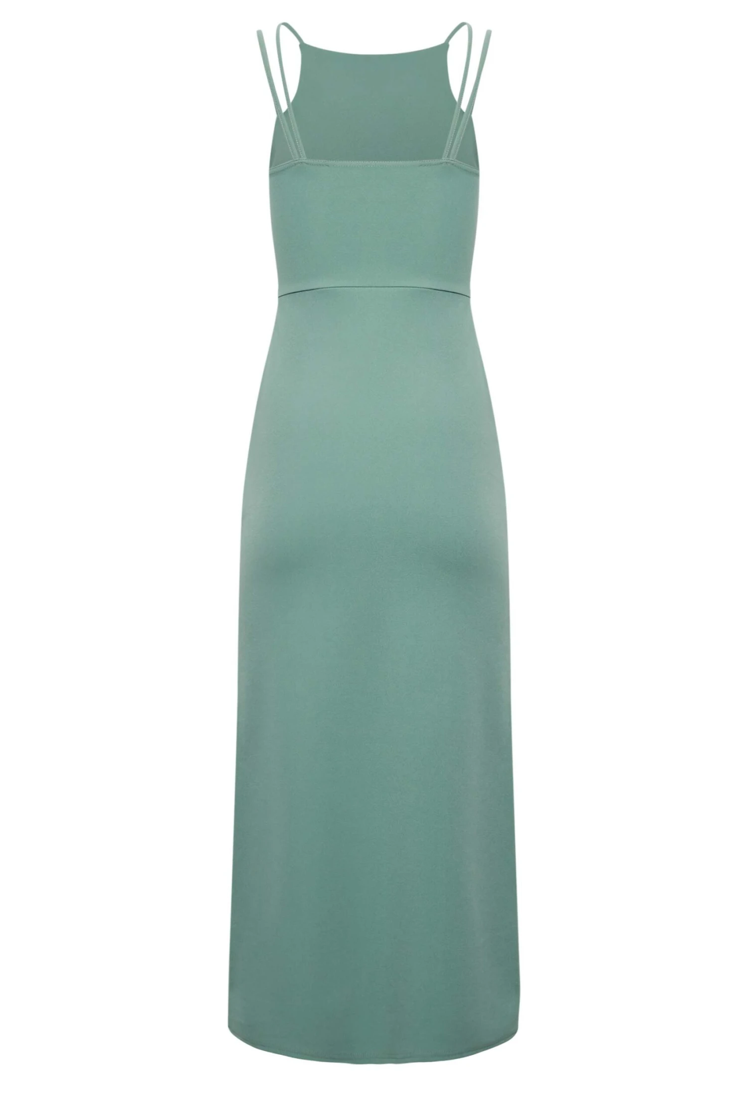 YOURS PETITE Curve Sage Green Split Hem Maxi Dress 6 YOURS PETITE Curve Sage Green Split Hem Maxi Dress - Image 6