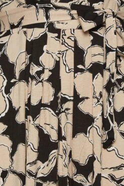 YOURS Curve Black & Beige Brown Floral Wrap Front Tie Maxi Dress -JOICY Clothing Shop a83de9d8 4565 45 137435 Z