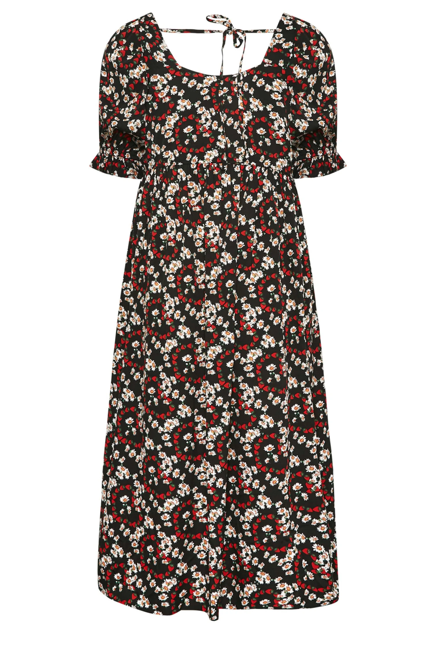 LIMITED COLLECTION Curve Black Mixed Print Sweetheart Dress 6 LIMITED COLLECTION Curve Black Mixed Print Sweetheart Dress - Image 6