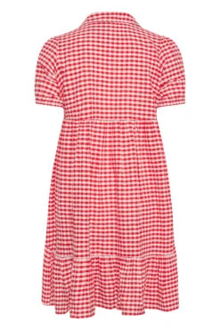 LIMITED COLLECTION Curve Red Gingham Dipped Hem Smock Dress 11 LIMITED COLLECTION Curve Red Gingham Dipped Hem Smock Dress -JOICY Clothing Shop b2b96741 eb1e 47 214400 Y