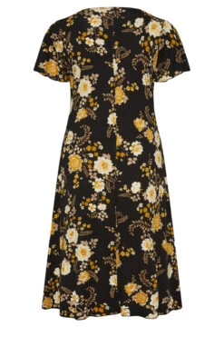 YOURS Curve Black Floral Print Lace Detail Dress 11 YOURS Curve Black Floral Print Lace Detail Dress -JOICY Clothing Shop b4603742 238c 47 302050 Y