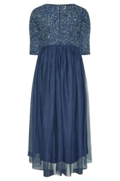 LUXE Curve Navy Blue Sequin Hand Embellished Maxi Dress -JOICY Clothing Shop b5078488 11b1 4e 161156 BK