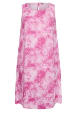YOURS Curve Dark Pink Tie Dye Print Swing Dress -JOICY Clothing Shop b674da79 8004 4a 137448 X