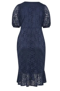 YOURS LONDON Navy Blue Lace Wrap Dress -JOICY Clothing Shop b7c1f58e fd88 4f 162183 Y