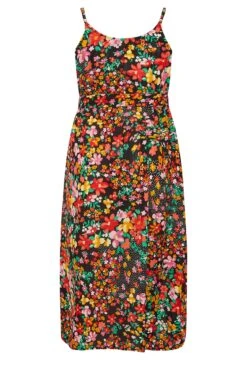 LIMITED COLLECTION Curve Black Floral Strappy Wrap Dress -JOICY Clothing Shop ba07a461 f099 4f 215498 Y