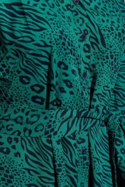 YOURS LONDON Curve Green Animal Print Shirt Dress -JOICY Clothing Shop bc5ea5ff 4d0e 4e 161608 Z