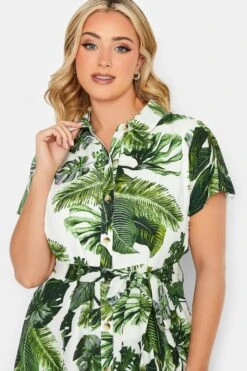 YOURS PETITE Curve Green Leaf Print Shirt Dress 8 YOURS PETITE Curve Green Leaf Print Shirt Dress -JOICY Clothing Shop bd3e8776 a05b 4a 174476 D