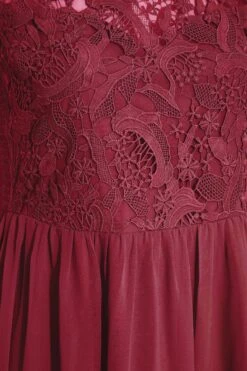 YOURS LONDON Curve Burgundy Red Lace Front Chiffon Maxi Dress 11 YOURS LONDON Curve Burgundy Red Lace Front Chiffon Maxi Dress -JOICY Clothing Shop be2a5a02 6704 48 161504 Z