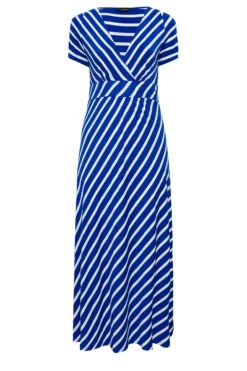 YOURS Curve Blue Stripe Swing Maxi Dress -JOICY Clothing Shop be45ef3e e373 4d 301020 X