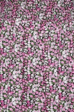 YOURS Curve Pink Floral Ditsy Shirred Midi Dress -JOICY Clothing Shop be5592f8 6a4b 4a 137332 Z