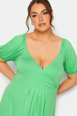 LIMITED COLLECTION Curve Green Wrap Maxi Dress 8 LIMITED COLLECTION Curve Green Wrap Maxi Dress -JOICY Clothing Shop be5d6303 356c 41 215815 D